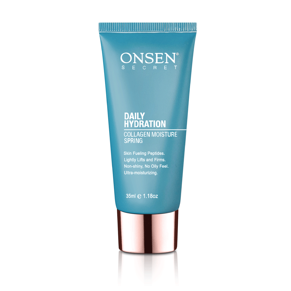 A pump bottle of Daily Hydration Moisturizer by ONSEN SECRET, designed for providing skin hydration.