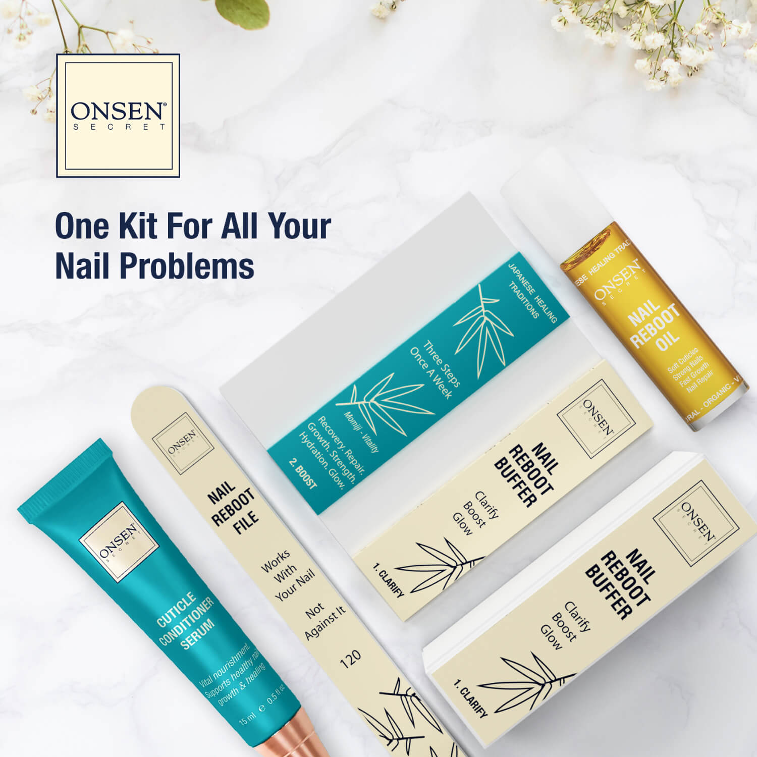 Complete Nail Reboot Kit – Nail Care & Repair Set – Onsen Secret