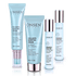 A collection of four skin care products from Onsen, including a serum, cream, and two boosters, each in light blue packaging with the brand name and product description clearly displayed.
