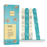 A pack of six nail files with a floral pattern, displayed alongside their packaging which has a matching design.
