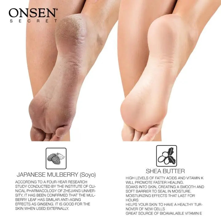 Onsen Secret body lotion before and after